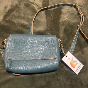 Turquoise Portland leather crossbody